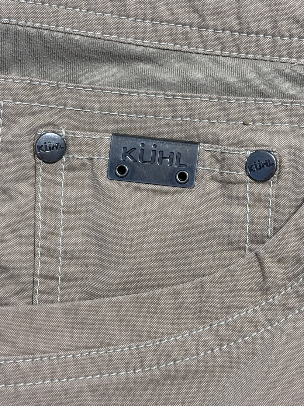 KÜHL Renegade Cargo Shorts Men’s 36 Khaki Stretch Hiking Outdoor Utility - Picture 14 of 15